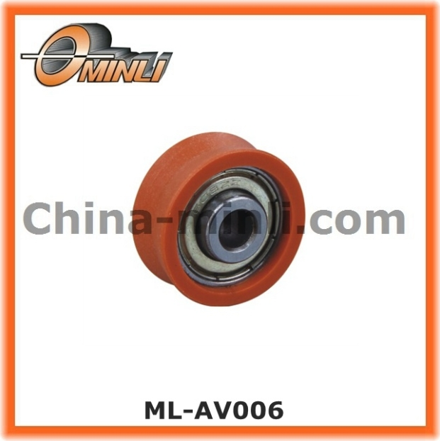 Orange Nylon Pulley V Groove Hardware 608zz Bearing