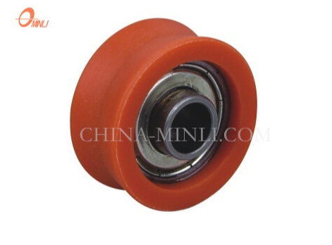 Orange Nylon Pulley V Groove Hardware Bearing