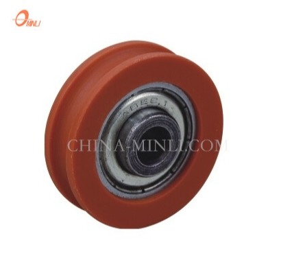 Sliding Orange U Groove Nylon Wheel Window Door Roller