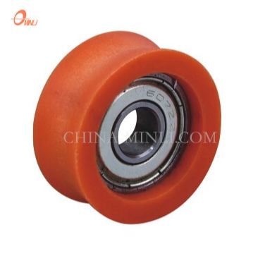 Sliding Roller Orange Nylon Pulley V Groove Hardware Bearing