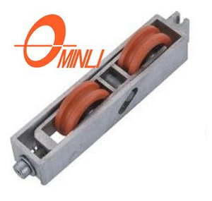 High Quality Aluminum Metal Bracket Pulley With Double Nylon Rollers for Furniture (ML-GD011)