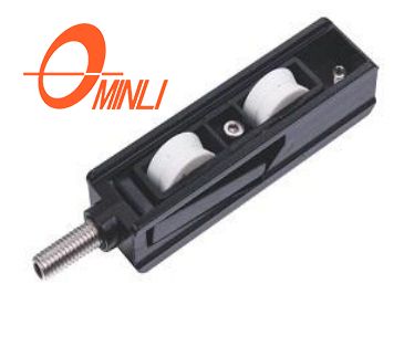 Black Zinc Alloy Roller with Double Wheel Zinc Bracket Pulley for Window, Door Use(ML-FD003)